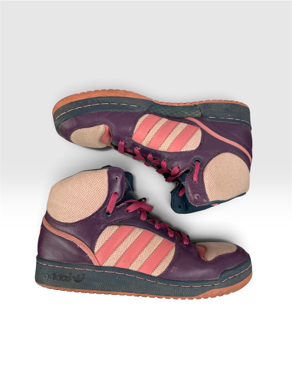 adidas Women’s Purple and Pink High-Top Sneakers